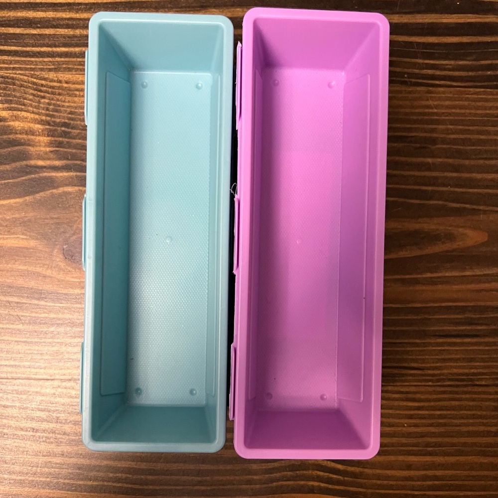 Bundle of Teal and Purple Storage Bins- Pens and Pencils